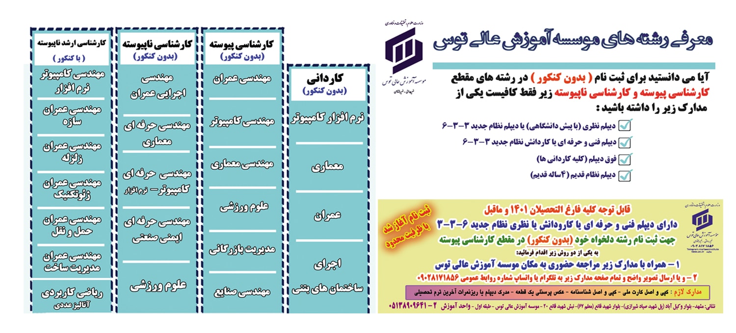اسلایدر رشته ها 1401
